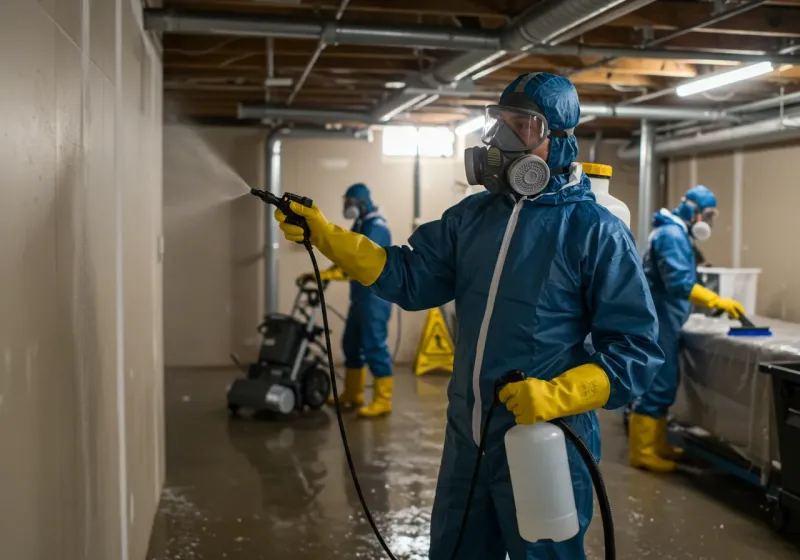 Basement Sanitization and Antimicrobial Treatment process in Pukalani, HI