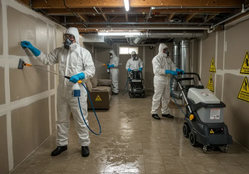 Basement Moisture Removal and Structural Drying process in Pukalani, HI